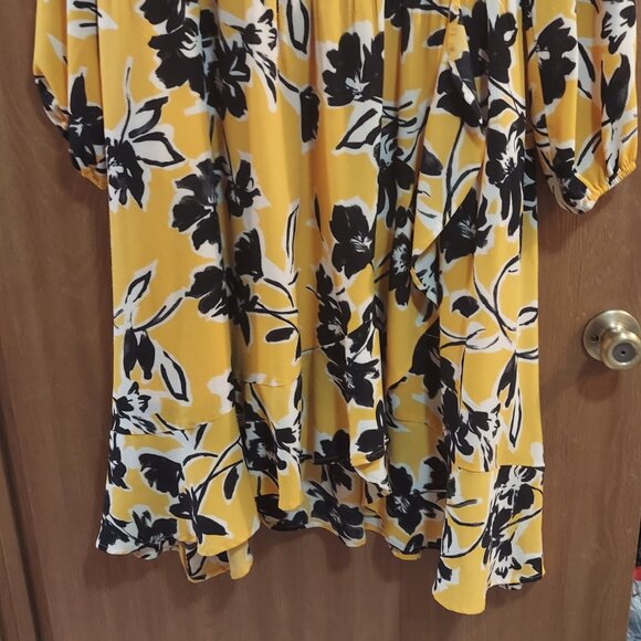 Lane Bryant Yellow Floral Midi Dress - Picture 4 of 6